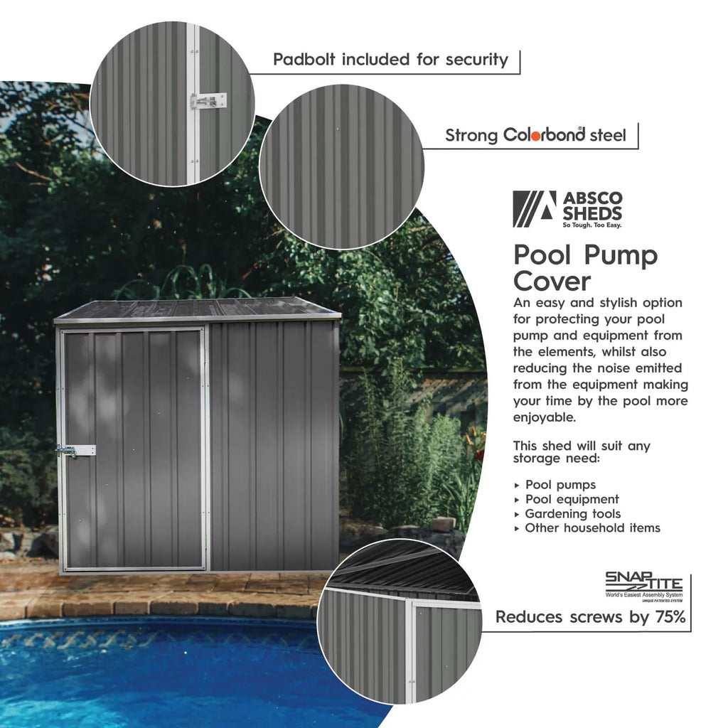 Pump Gray Metal ft. x Multipurpose Woodland Absco Shed 5 5 - Pool AB1070