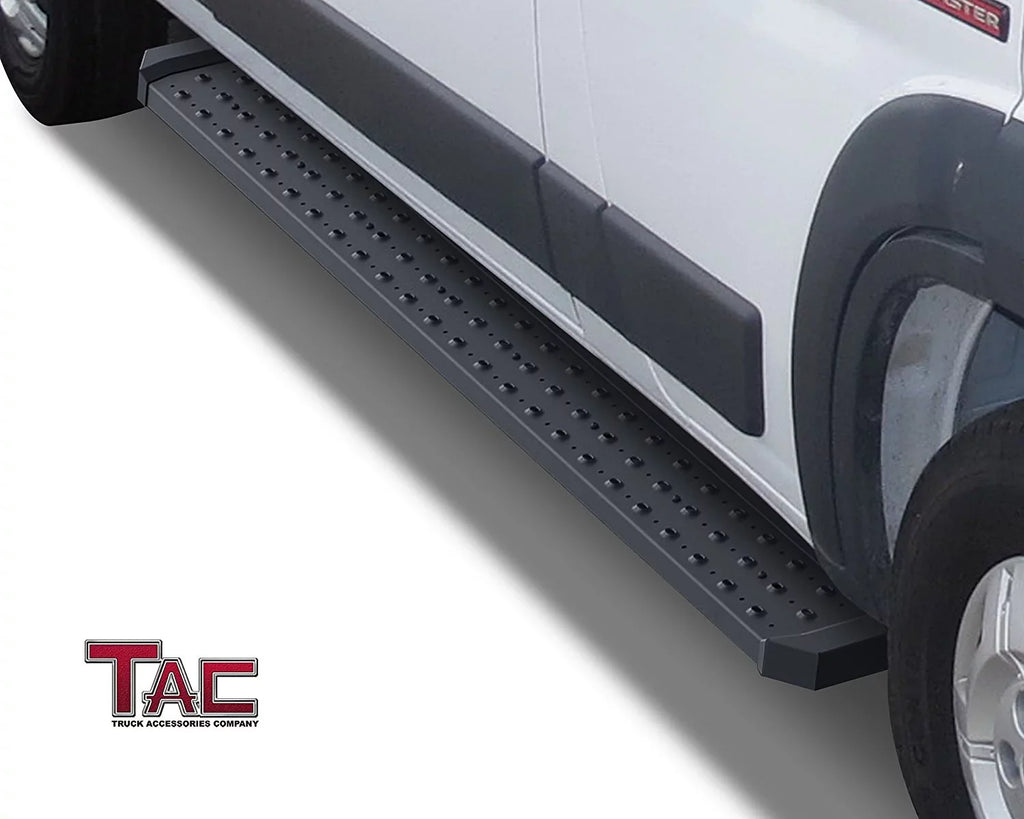 Size) Promaster Running Step Step 136”/159” Side Utility Boards Wheel Dodge Accessories Bars TAC Fit Exterior (Full 6.5” Black 2014-2024 Nerf Base Rails Van Side Bars Off Road 2pcs