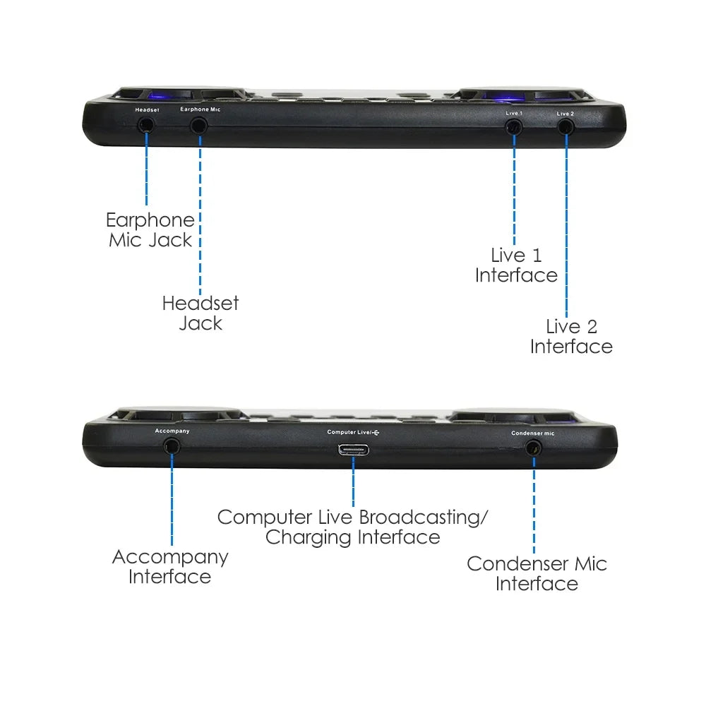 for Sound Phone GoolRC Smart SingingLive Sound and Broadcasting/ Computer Live Compatible Multifunctional Pro Voice and Rechargeable V300 with Recording