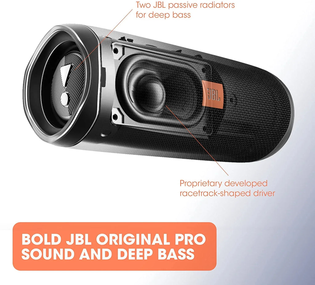Red (Refurbished) FLIP Speaker, Waterproof JBL Portable 5 Restored
