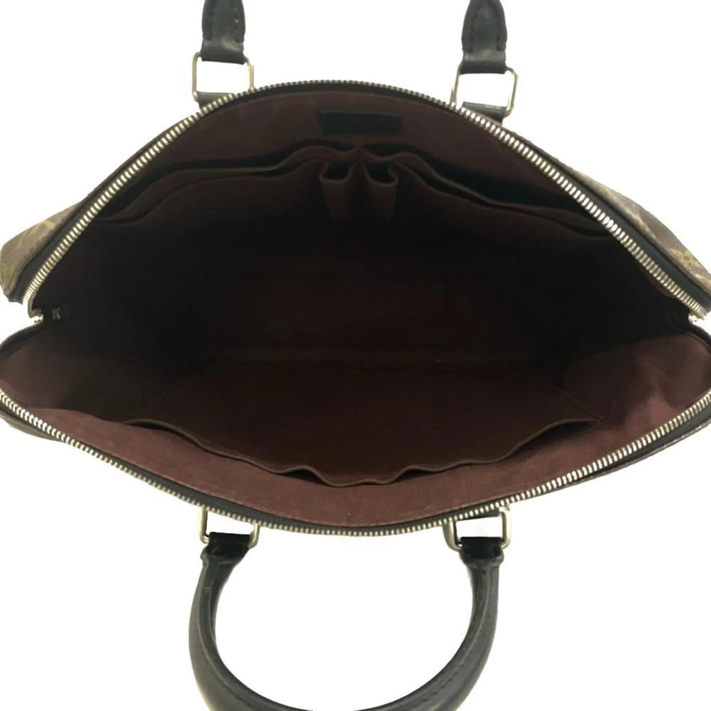 Porte M40868 Brown Pre-Owned Men's Z0006266 (Fair) LOUIS Bag Monogram Document Jour VUITTON