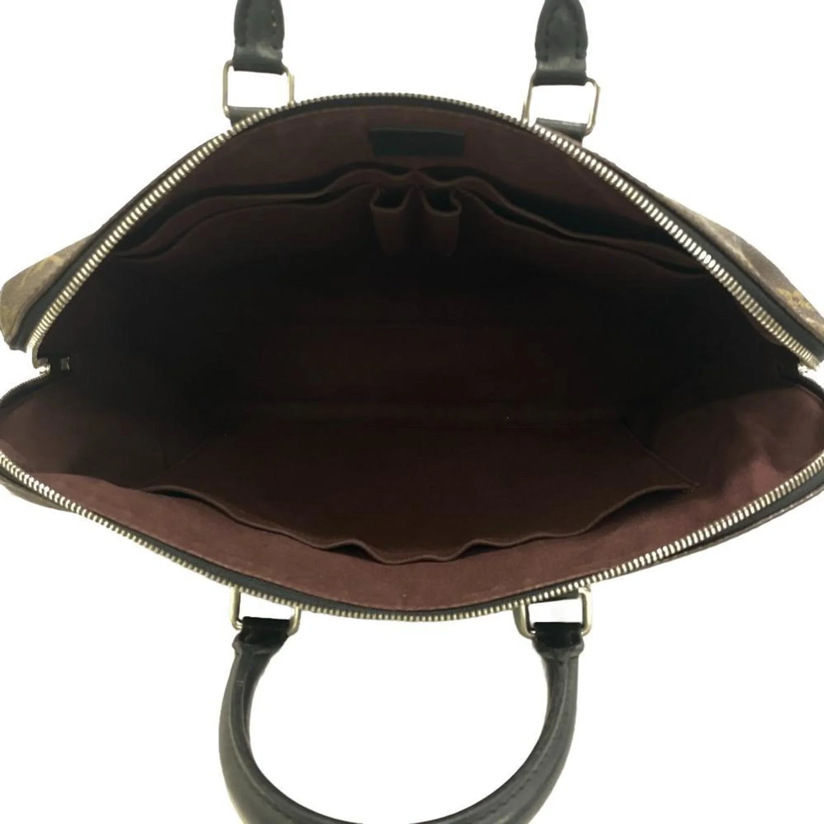 Porte M40868 Brown Pre-Owned Men's Z0006266 (Fair) LOUIS Bag Monogram Document Jour VUITTON