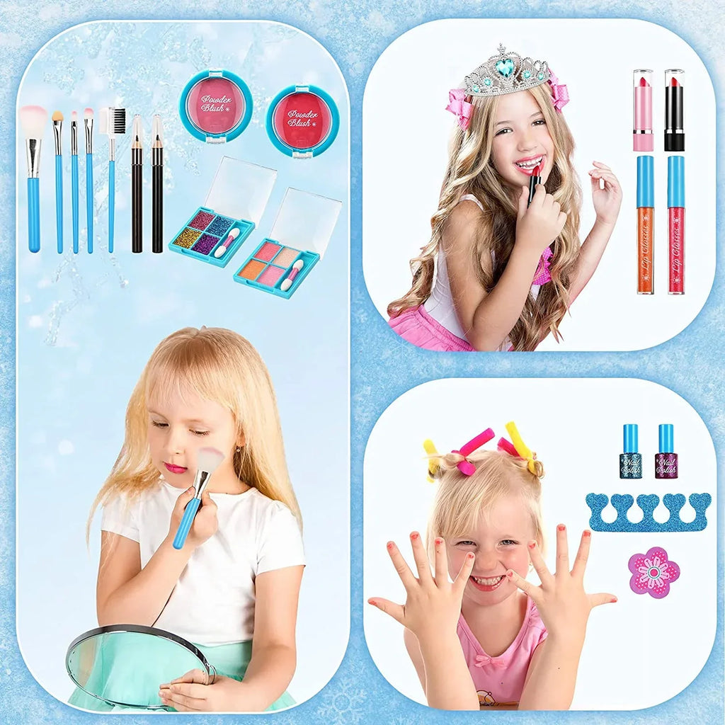 Children 11 Makeup 10 Makeup Set Kids, Kit 5 with Birthday Toys Old Play Kids 9 Girl 6 Case 4 for Makeup for Girls 12 Kit 3 Makeup for 8 7 Real Years Girl, Cosmetic Princess Washable Girls, for