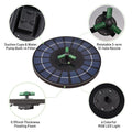Rotatable Brewel With fountain,Battery Bath Nozzle Pump Auto-shut Yaliya Off Off Pond With Nozzle Auto-shut Pump Auto-shut 9 Inch Led 6w Solar Inch With Solar 9 Off Battery Water Rookin