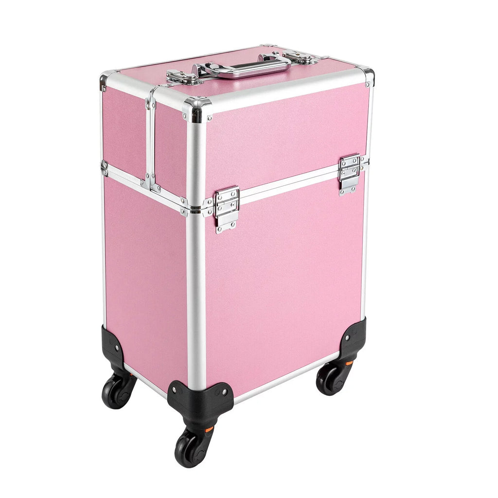 Miumaeov Trolley Professional with Storage Makeup Cosmetic Train 4-Tier Rolling Wheels Organizer Case Makeup