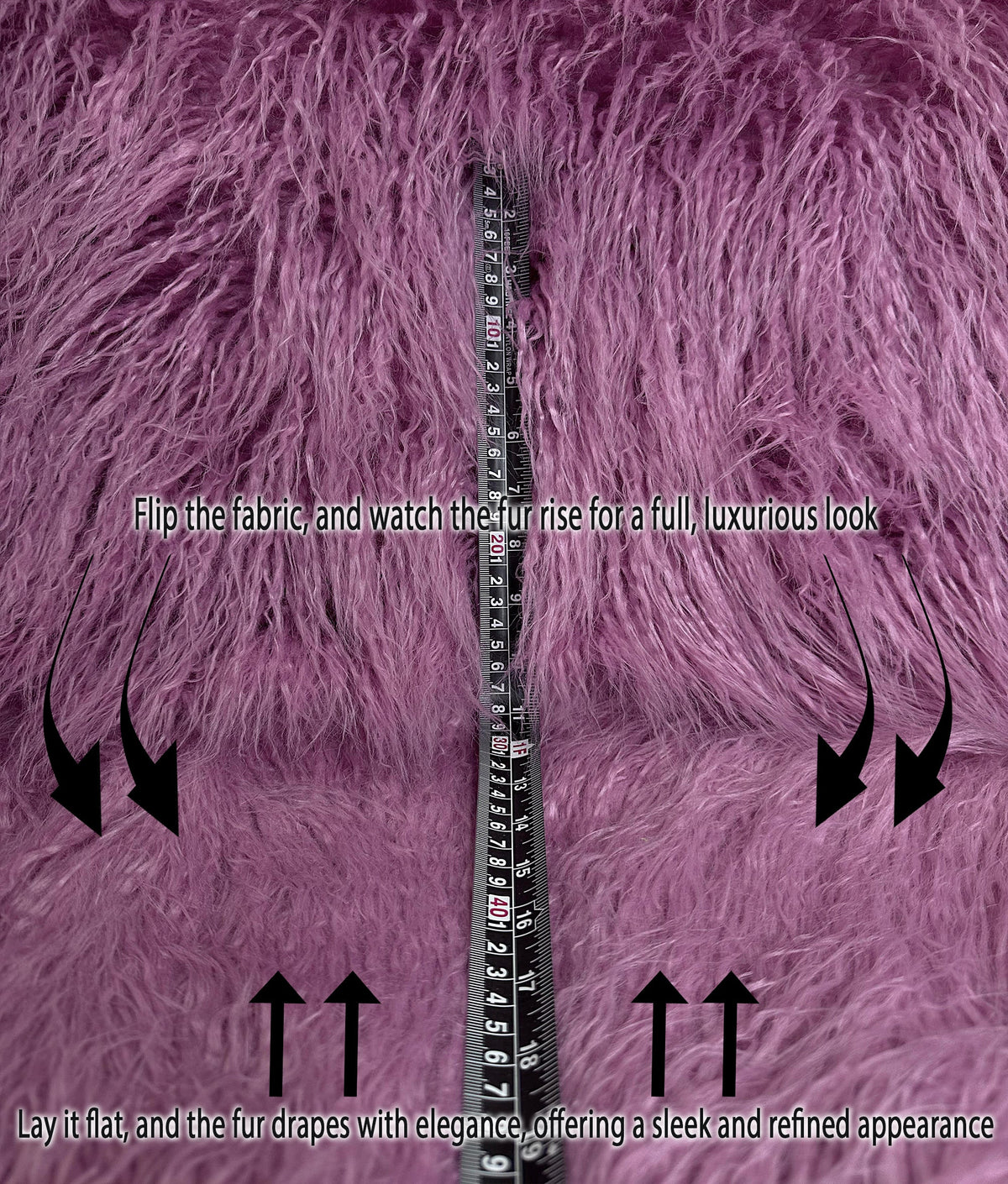 3.5" / Fake Rose) Yak 58" (Dusty Faux Continuous Craft, Yard Sewing Wide Fire LONG FUR Yarn Yard Pile 2.3oz Cosplay by Retardant Per Japanese CURLY Sold