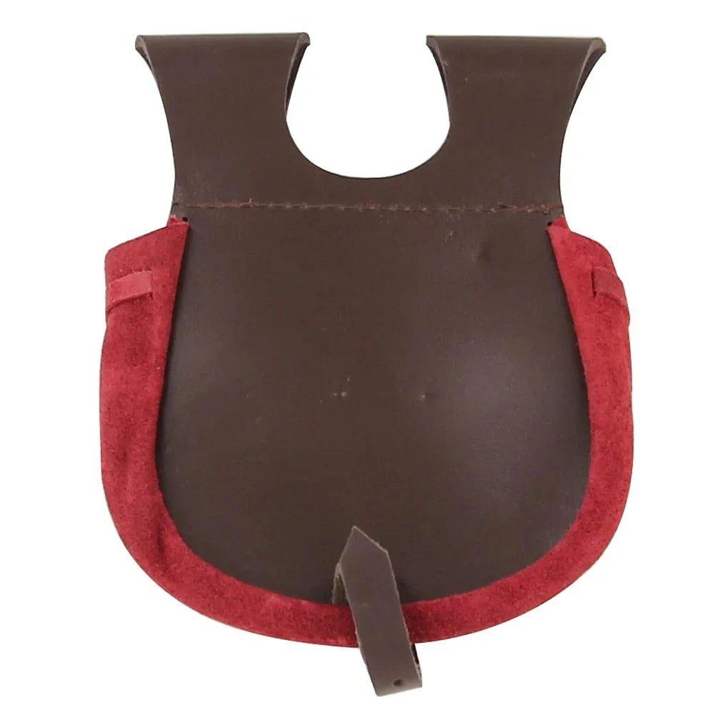 Medieval-Inspired Carrying - for Royal Design Secure Replicas Rich for Armory Valuables Closure Red Adjustable Red Elegance Pouch Suede Royal Fit Belt Court Handmade Small Perfect