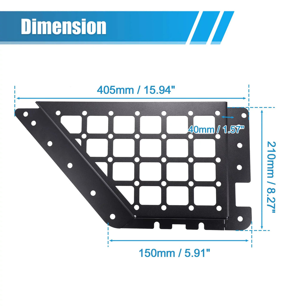 Pair Pockets 2022 Storage 1 Panels 4 2021 Bronco Ford Door Box Door Metal for Rear Accessories 6th Organizer