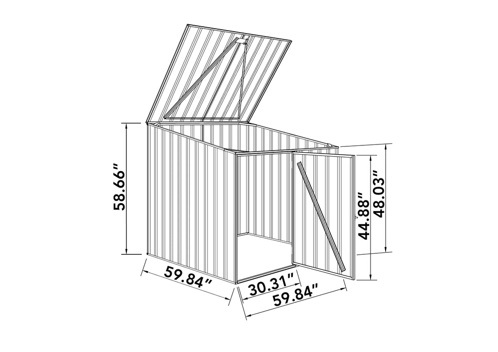 Pump Gray Metal ft. x Multipurpose Woodland Absco Shed 5 5 - Pool AB1070