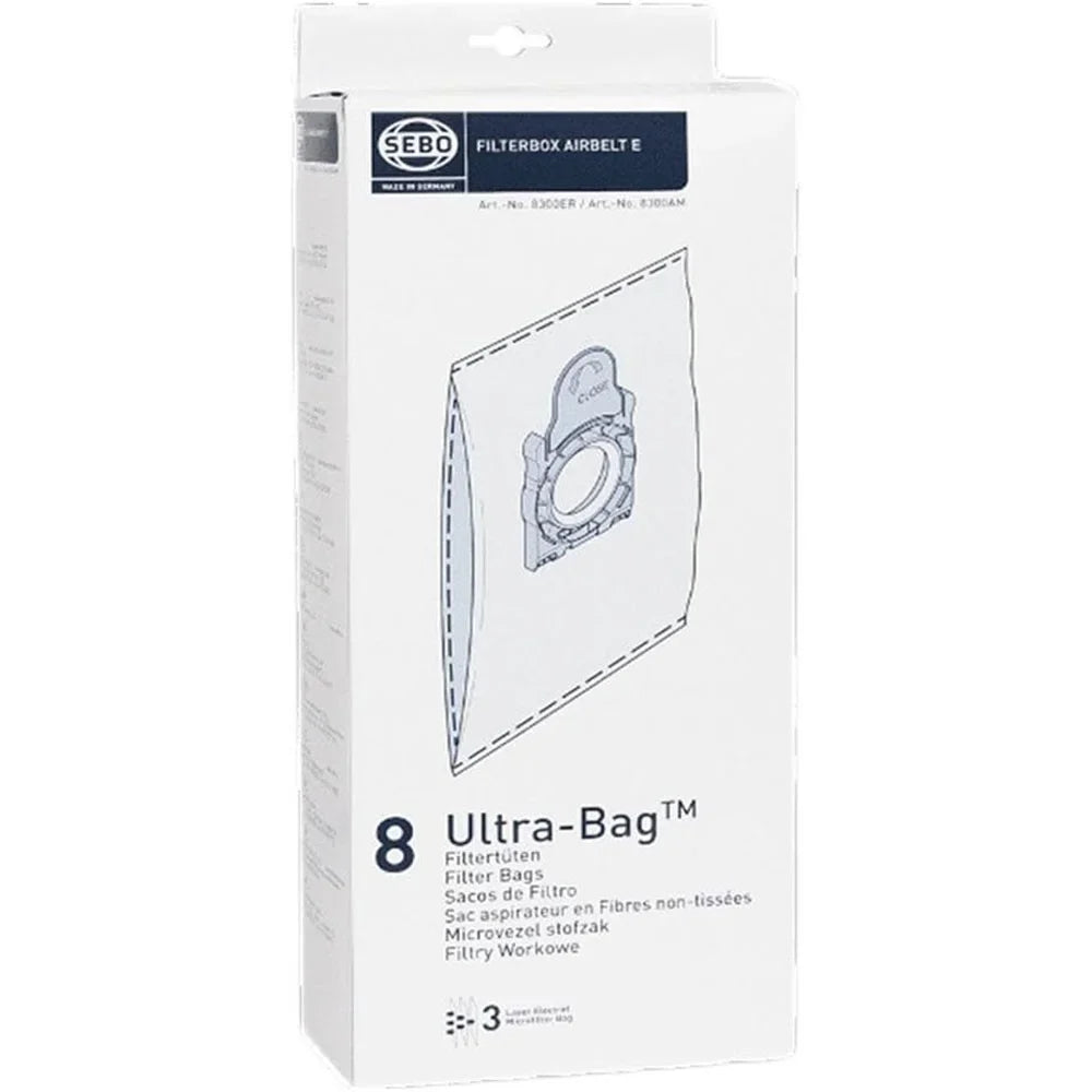 8 Ultra Filter E, caps Bags Bag #8300AM Box with Three-Layer Airbelt