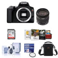 DSLR - Cleaning EOS Filter, Software Card, 32GB Package Camera Case, Lens, SDHC Kit, Black Bundle MAC with EF-S 18-55mm f/4-5.6 SL3 58mm Rebel UV with STM Camera IS