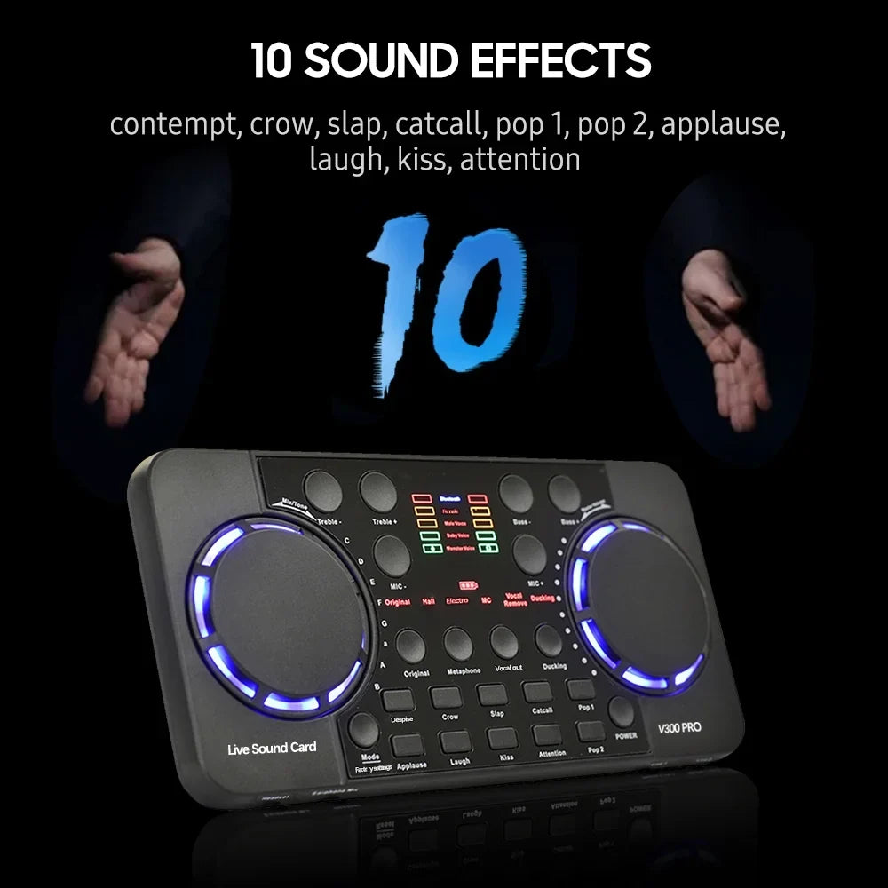 for Sound Phone GoolRC Smart SingingLive Sound and Broadcasting/ Computer Live Compatible Multifunctional Pro Voice and Rechargeable V300 with Recording
