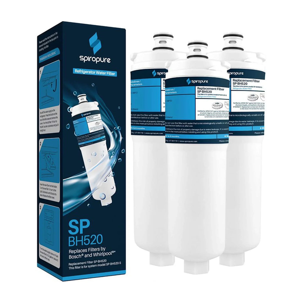 Filter SpiroPure Replacement Refrigerator Water SP-BH520-3PK Pack Part, 3