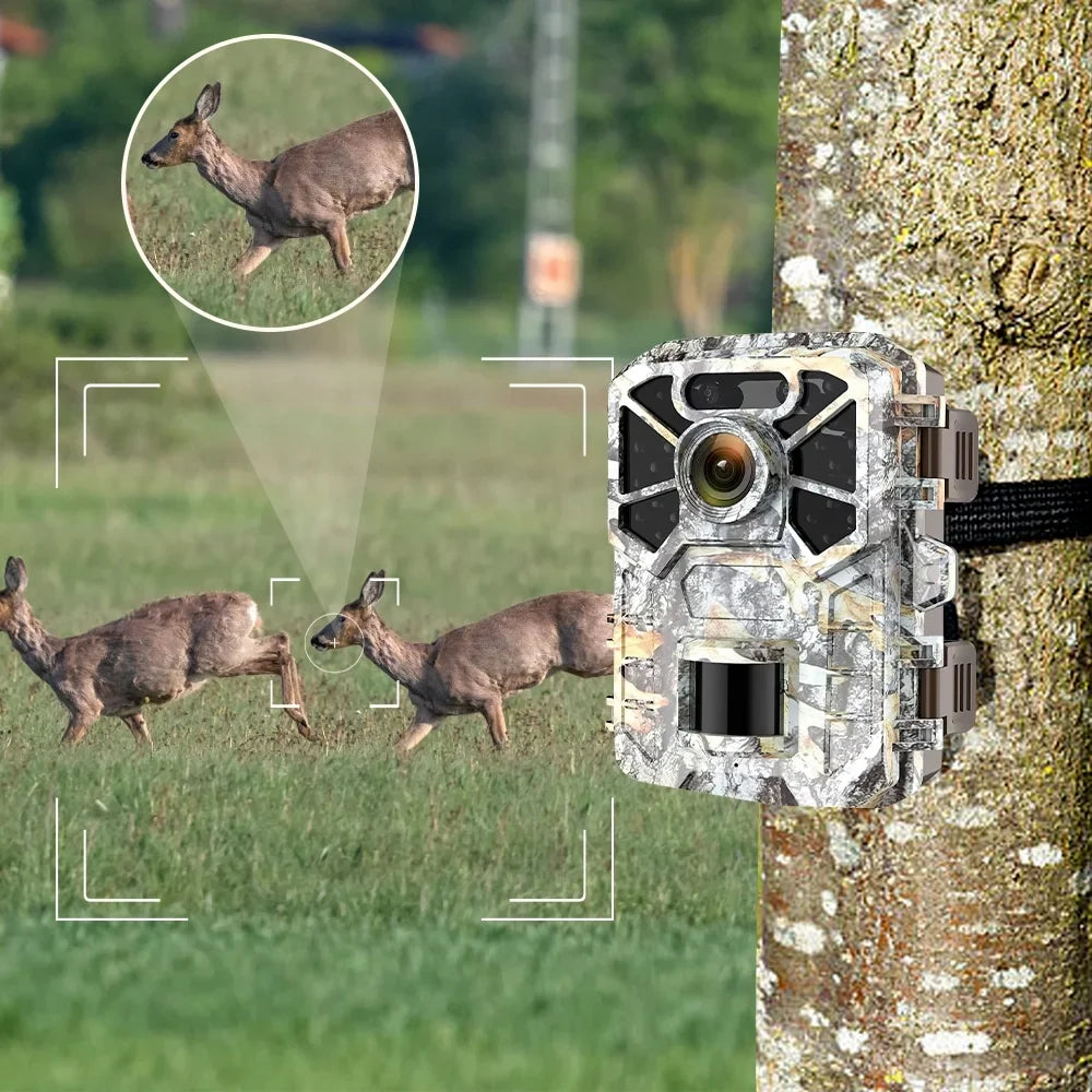 with Monitor 120° 2k Trail Game Infrared Night Monitoring, Waterproof Surveillance, Angle Camera, 30MP Lens with Farm Hunting Wildlife Vision Trail Camera Wide