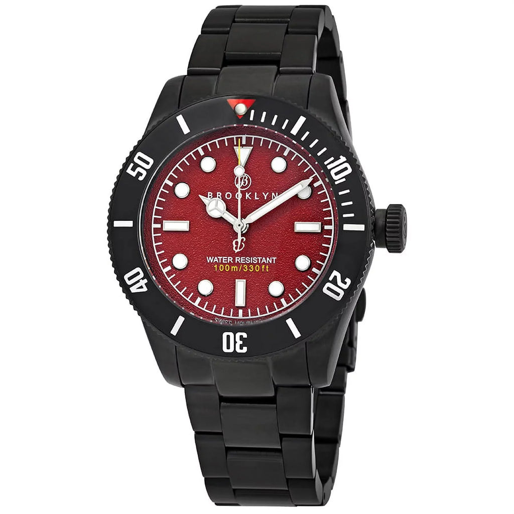 Watch Red Co. Eyed Brooklyn Dial Pea Men's Black Watch 306-C-55-BB-BLK