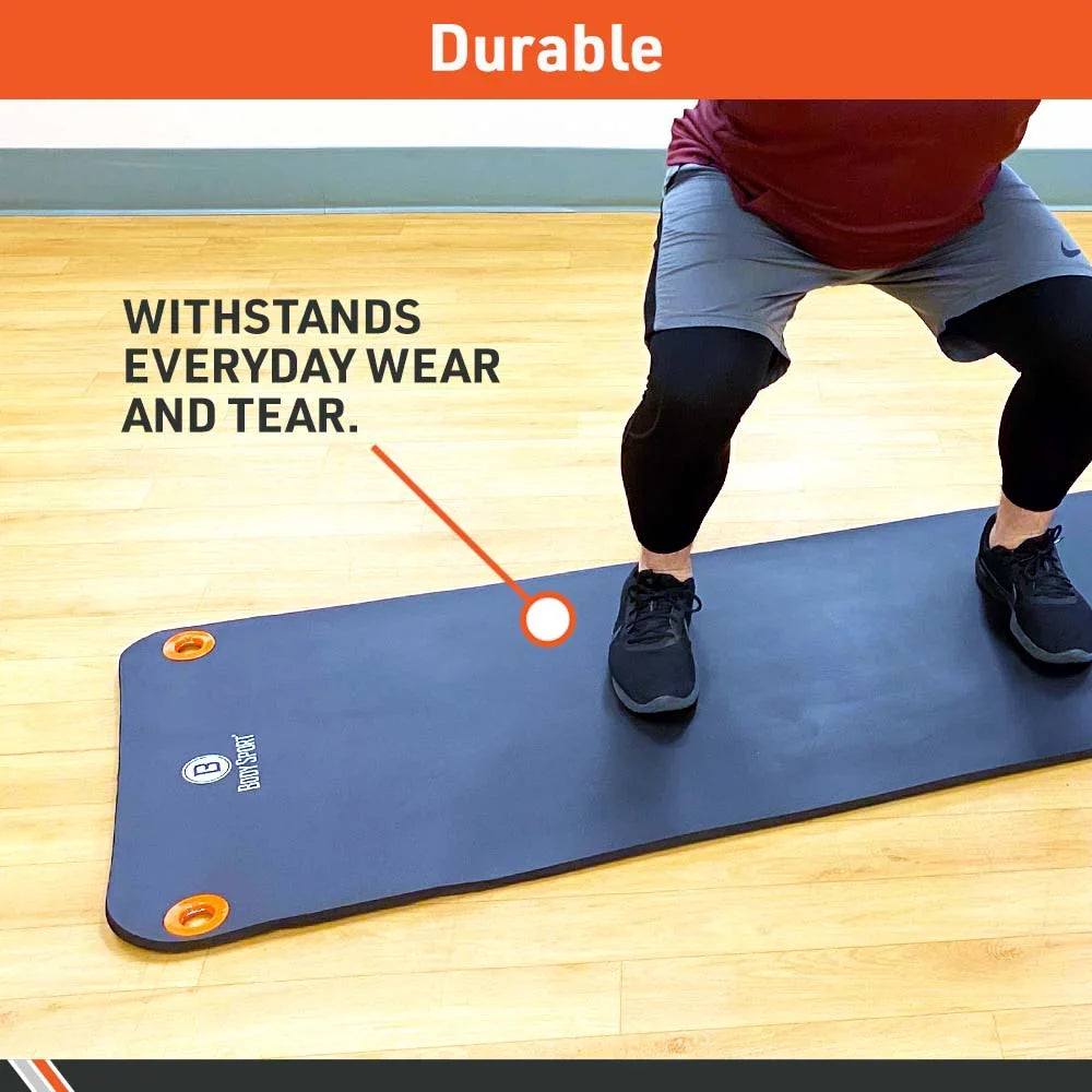 1 for for Perfect Long, Thick, Black BodySport Training Gyms Exercise and Fitness in. and – Mat – in. Women 72 Personal Men