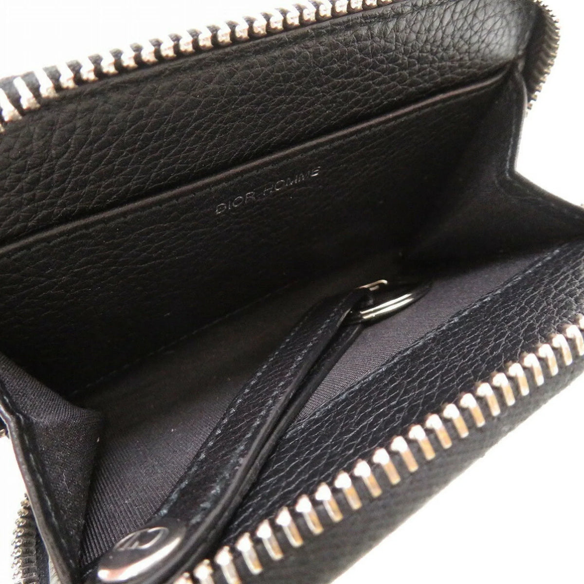 Leather Coin Round (Good) Black Men's Case Pre-Owned Dior Homme