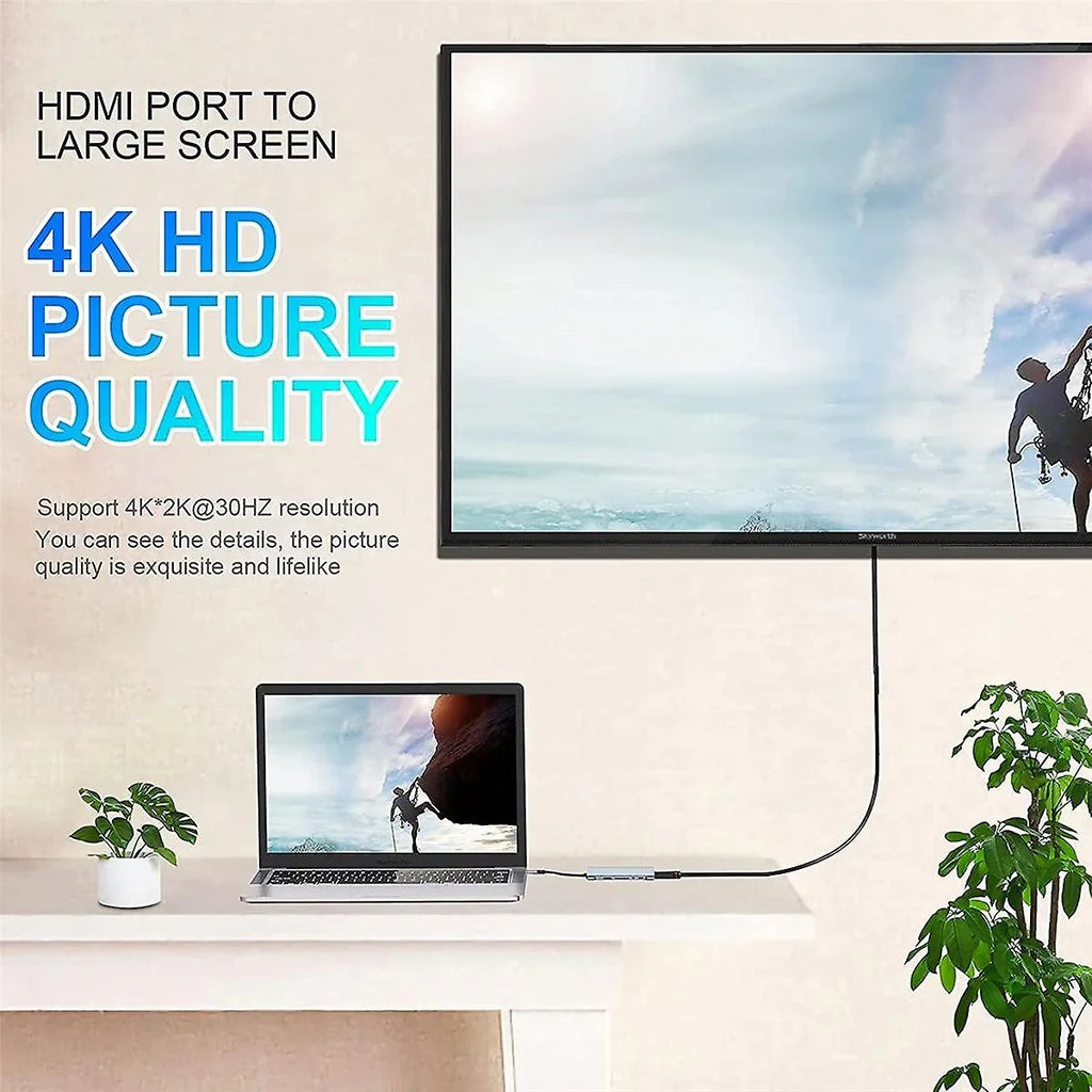 Pro,Air HDMI, USB Ports 4K Multi-Port PD100W 3.5mm Kidsol Station Docking 11-in-1 Gigabit A*4, VGA,Type-C Lenovo Laptop Dell MacBook LAN,SD,MicroSD,Compatible C HP with with Power,USB
