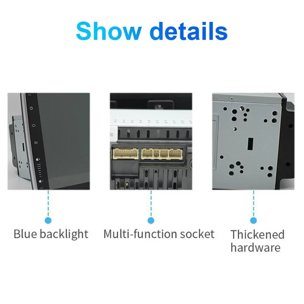 Inch Player Rotary Navigation Android Din GPS Spindle with - JahyShow Dual 10.1 Double 9.1 Touch Screen