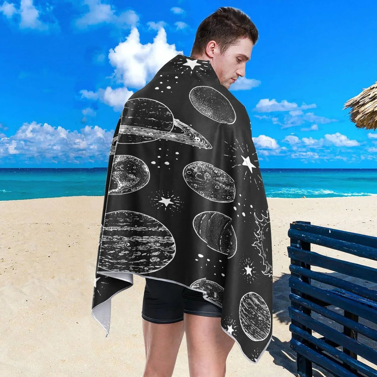 Towel Planets Towel - Space Beach Compact Lightweight Travel - Quick Oversized Dry Holiday（387） Towels Camping Bestwell Pattern for Super Swimming Absorbent
