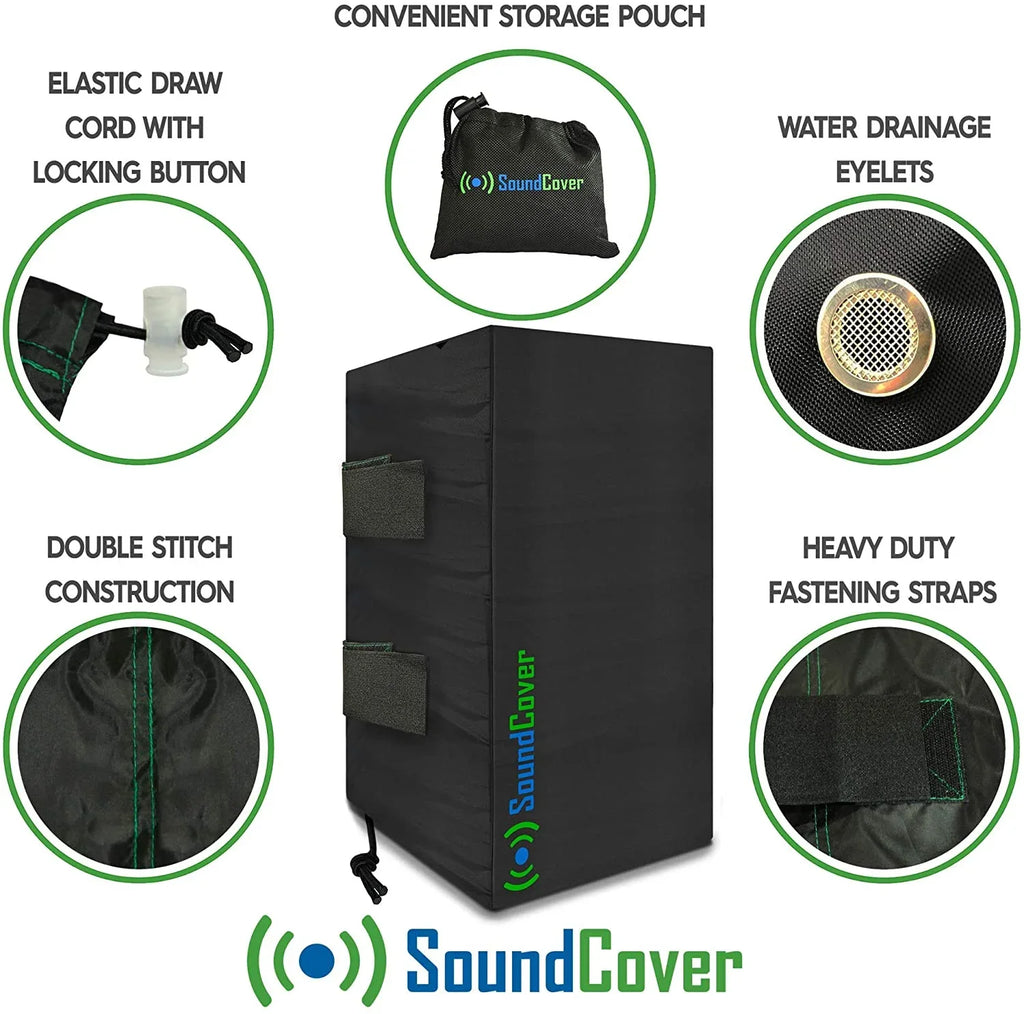 Medium x (H Covers: D Speaker 7.9" Yamaha Technology and with 6, Compatible AW294, 13.6" AW x AW350, Outdoor 251 Polk Bose Size Black, 8.9"), Yamaha W 5500, Audio Atrium Definitive