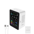Time WiFi Indoor Viewing Mobilephone In 1 Air 6 Display Home Desktop 2 PM2.5 Remotes Humidity Moni TVOC Air Date Intelligent Detector Sets HCHO Quality Quality Week Detector Alarm Carevas APP CO2