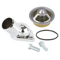Chrome 180 SBC Thermostat Water Degree Neck High & Flow 1955-65