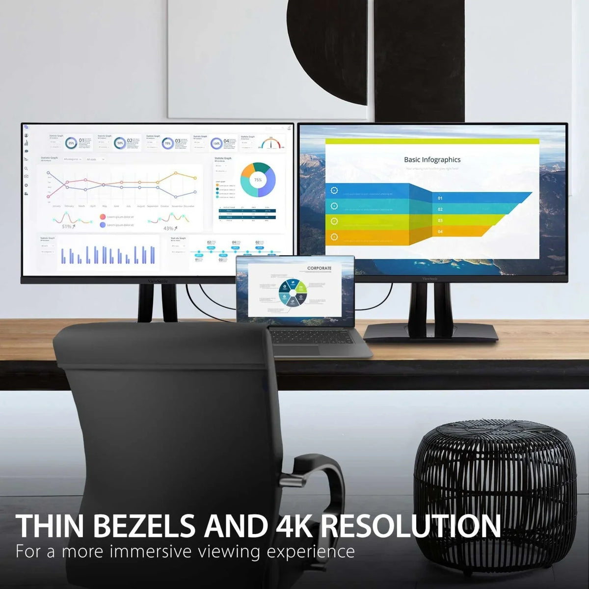 IPS Color USB and 4K Office Ultra-Thin C for Inch Pantone Monitor Accuracy, Validated, DisplayPort with ViewSonic Bezels, Premium 32 HDMI, Ergonomic Home VP3256-4K Professional and