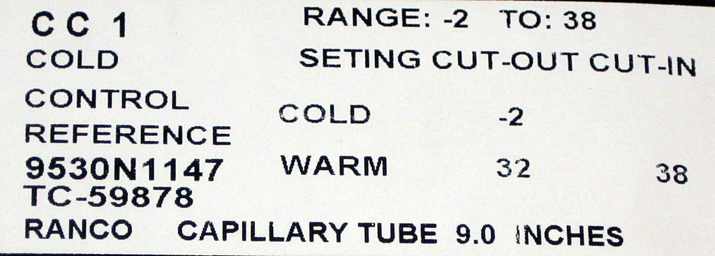 Control Robertshaw Cold Universal CC-1