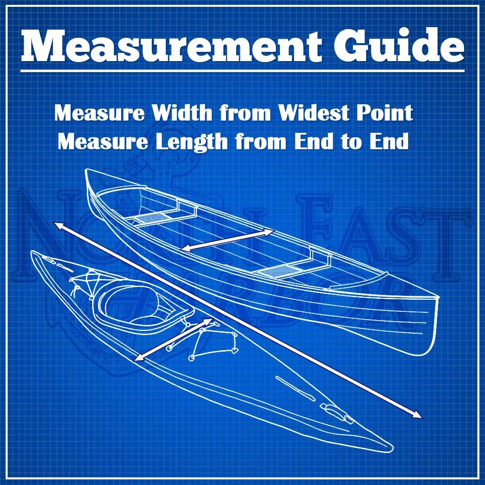 Grey Waterproof, - 10ft- Cover- Dust Travel & Heavy-Duty Boat Sun Canoe NEH Protection- Kayak Storage and