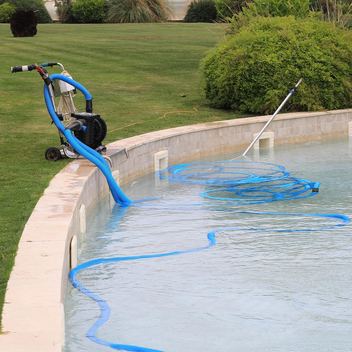 0.3MPa Pressure Backwash Hose 25ft for Pool 2" PVC Reinforced Discharge Hoses Swimming Dia High