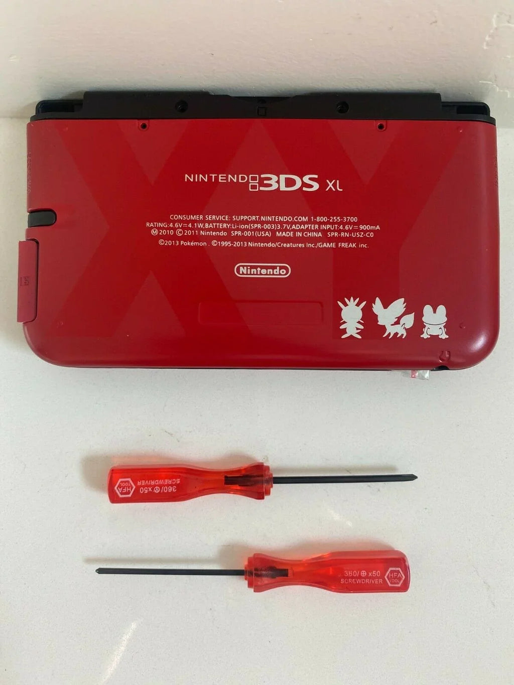 Nintendo 3DS for Tools 2015 Shell Housing Replacement XL Pokemon Screen Red