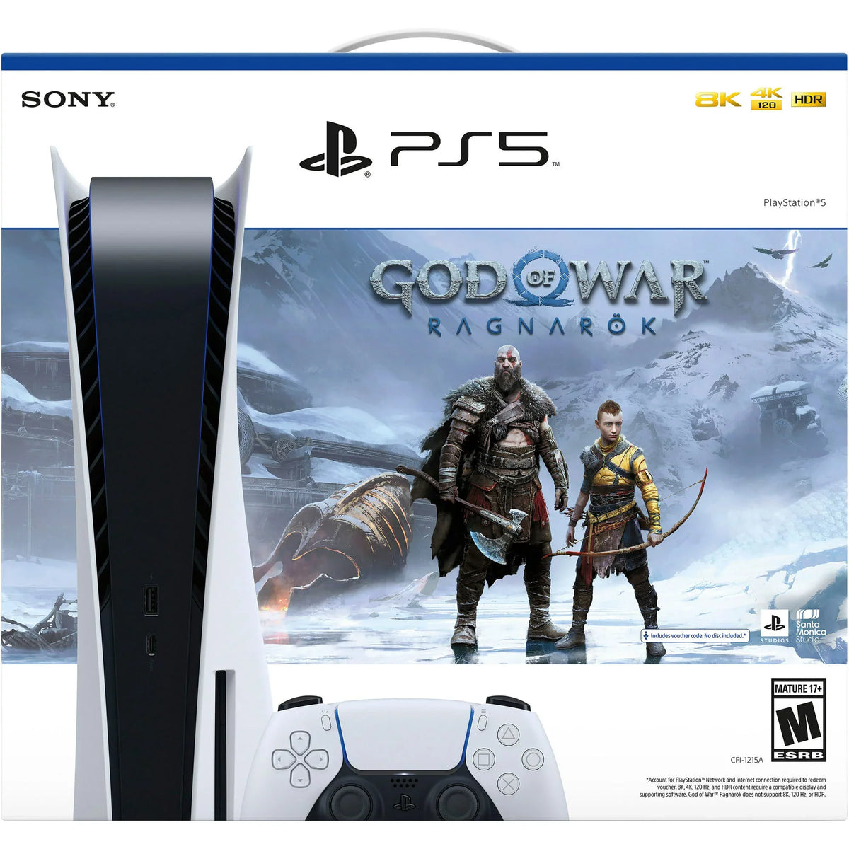 Additional Controller, Game Ragnarök War Cefesfy Video – God (Disc of an Edition) Bundle PlayStation_PS5 5 DualSense –and Console