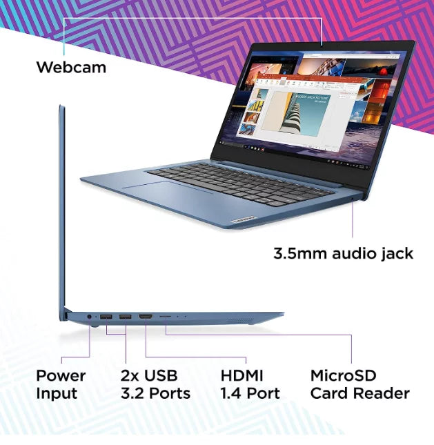 Blue Ice Lenovo N4020 81VU0079US 64GB Open HD Touch Non IdeaPad Box 14" Intel eMMC 4