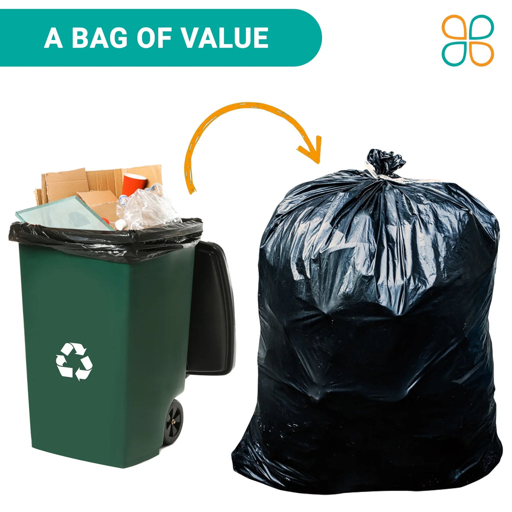 Gallon, Can 33x48, PlasticMill Bags/Case, / Trash Garbage 1.5 MIL, Black, Liners. 100 42 Bags