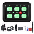 Pod Car Switch Switch Panel 6 Blue Multi-Function Control Toggle Truck Relay Gang Geloo Switch UTV ATV Offroad System Panel Circuit for Box LED Switch