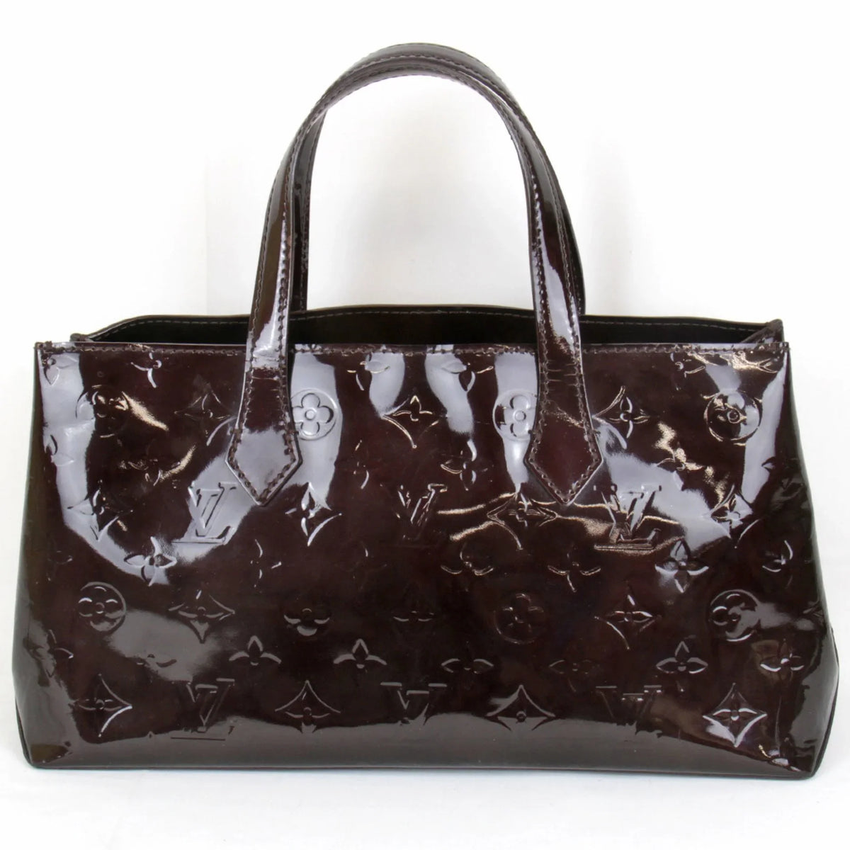 Monogram M93641 (Good) Vernis VUITTON Amarant Women's Wilshire LOUIS PM Handbag Pre-Owned