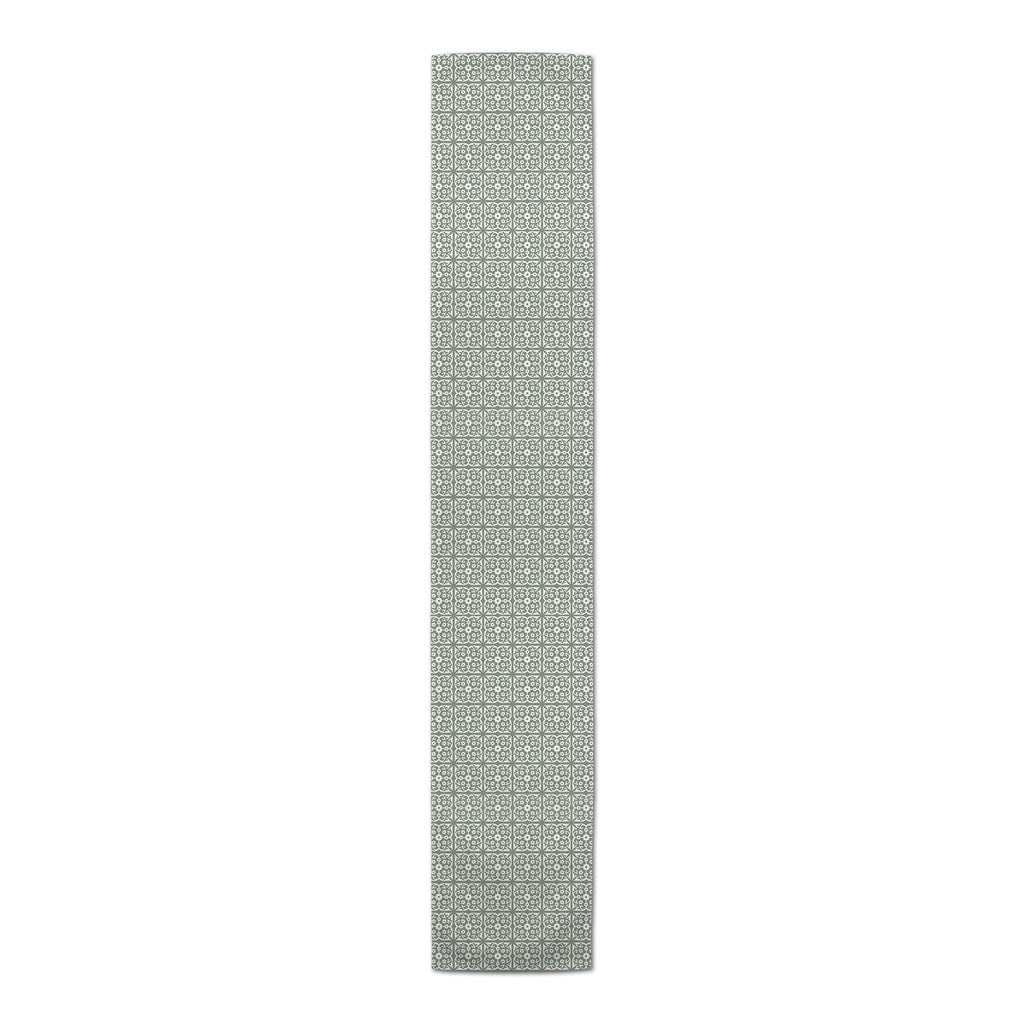 Green Table 16x72 Sage Poly Twill Pattern Runner Products Tile Creative