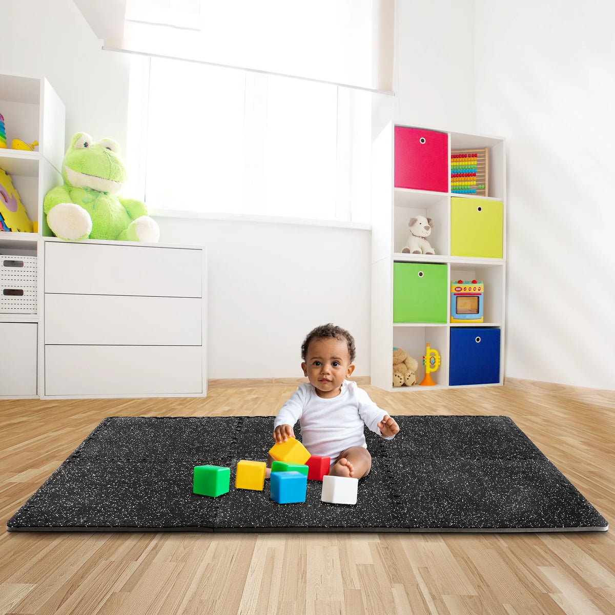 EVA Mat Foam Thick Density Fitness - Floor Sivan 12 Gym Home for Gym 1/2" Interlocking High Rubber Gym Flooring Top