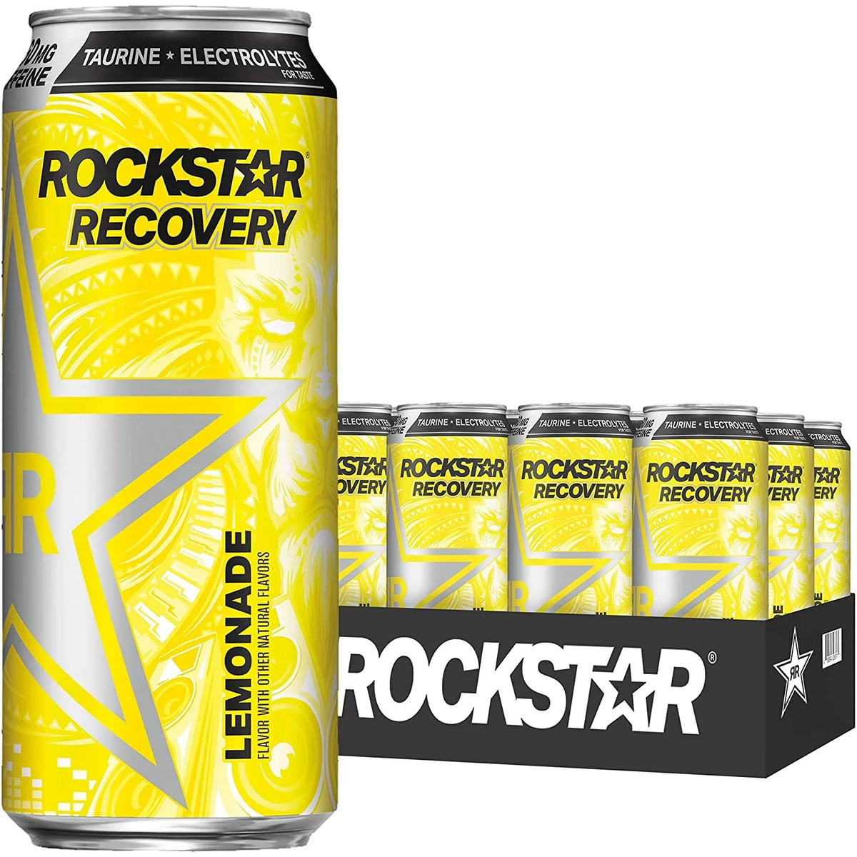 of Vary) Recovery Energy Rockstar (pack 12) Lemonade, (Packaging 16oz Drink Cans May