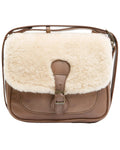 Bag One Wolf Cleo Crossbody + Sherpa Women's Size Brown