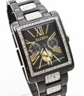 Band Black Crystal FG10003 IP Watch New Elgin Men`s Dial & Multifunction Quartz