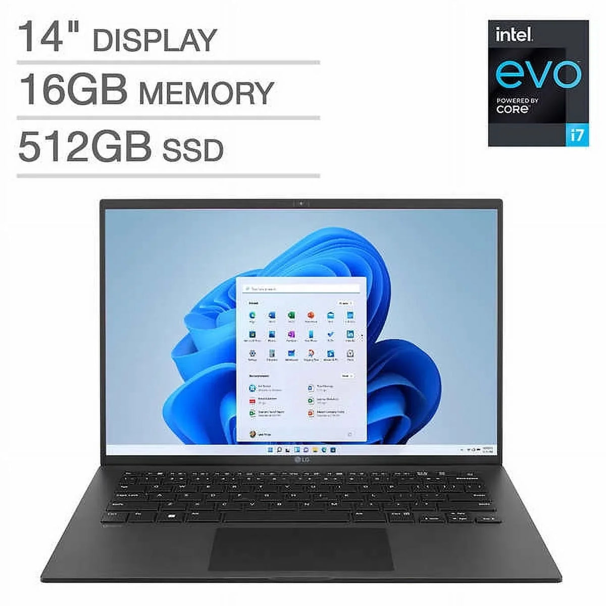 14ZB90Q-G.AAC6U1 Open SSD GRAM - FPR LG 16GB Box 512GB 14" BLACK FHD i7-1260P