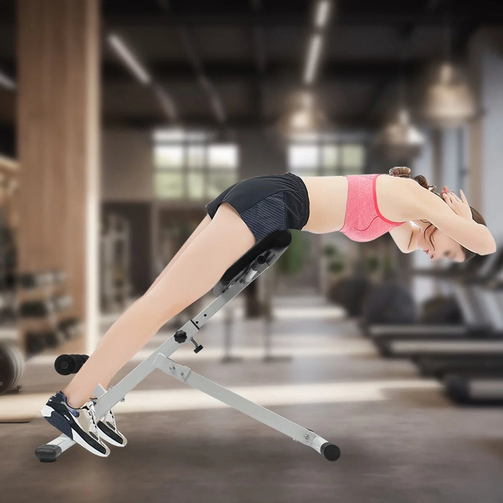 5 ZhdnBhnos Adjustable Tighten Chair Exercise Back Hyperextension 330 lbs Roman Folding Levels Roman Strength Bench Chair Abdominal