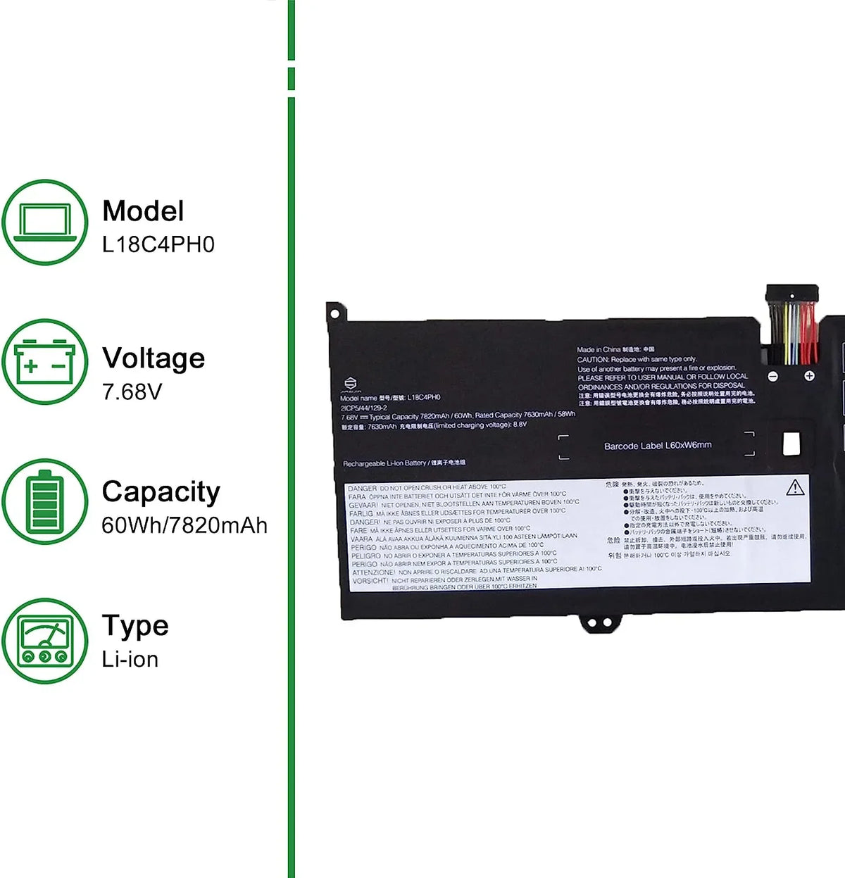 IdeaPad Lenovo Yoga 2019 Laptop 5B10T11586 Replacement for 5B10W67180 81Q9002GUS y L18C4PH0 JIAZIJIA C940-14IIL