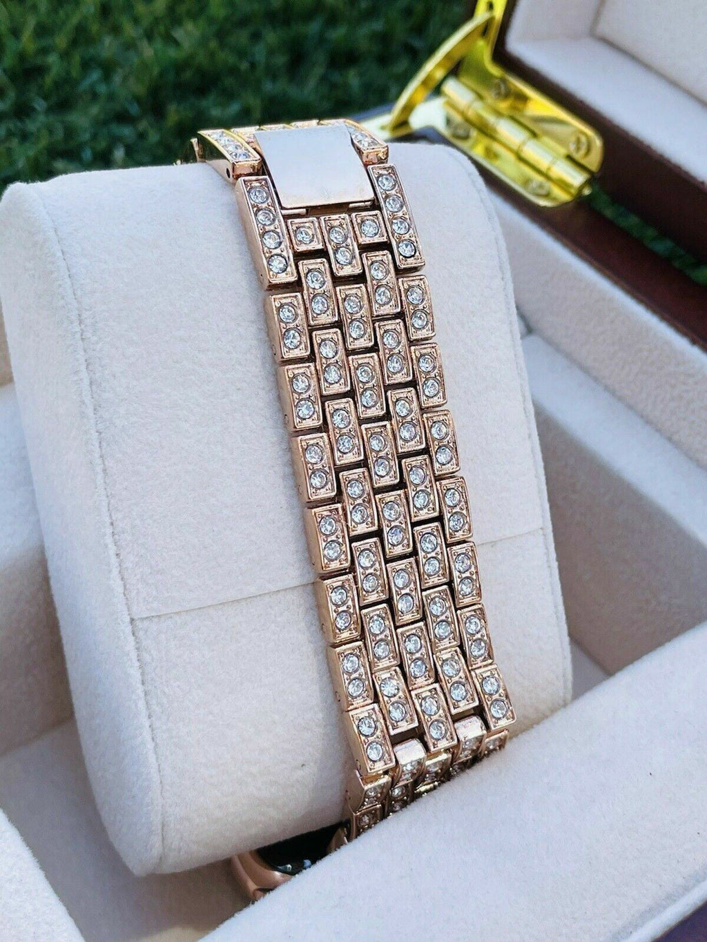 24K 7 Stainless 45MM Gold iWatch Steel Band Gold SERIES Rose Custom Rose