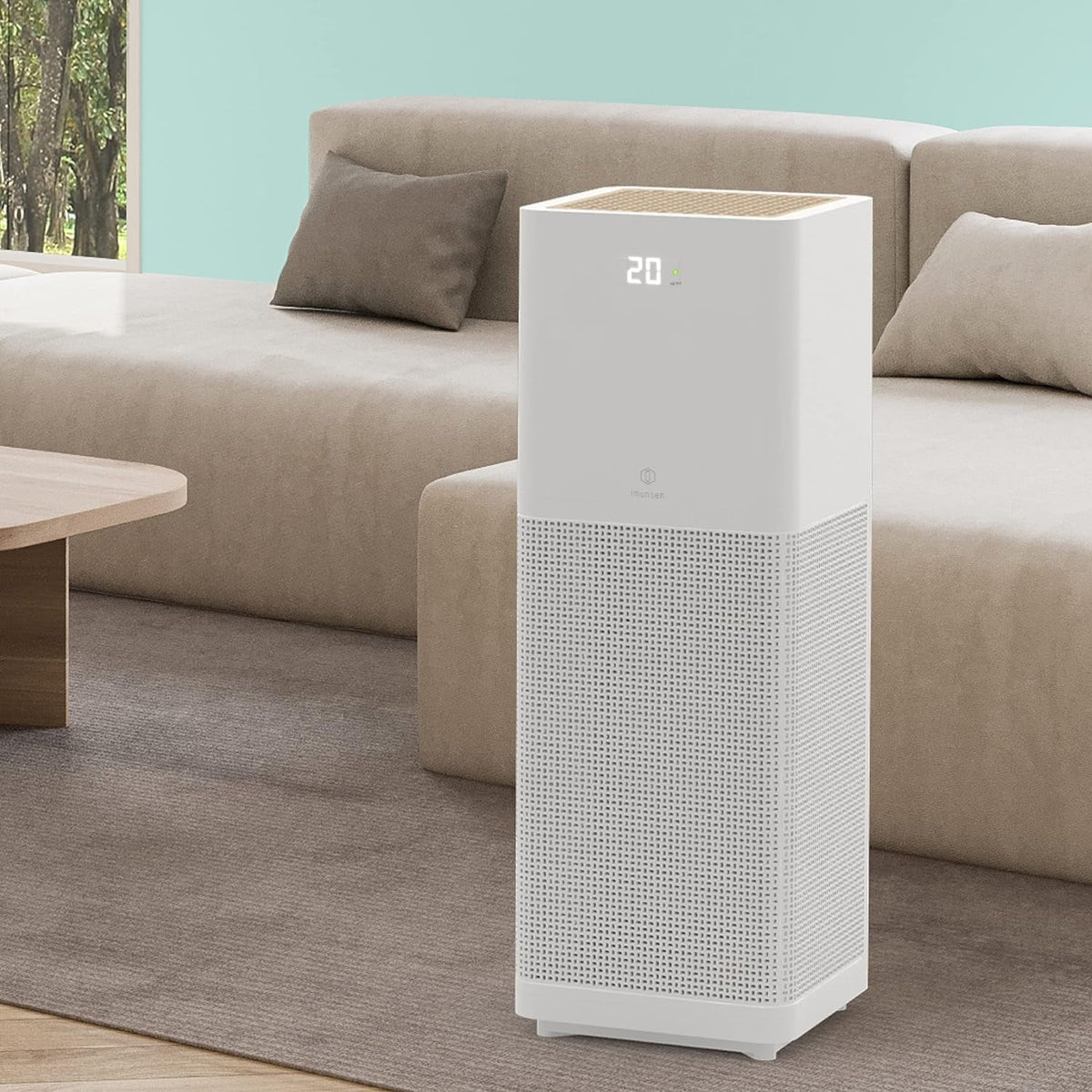 with Purifier Air Auto True Filter Quiet IMUNSEN Sleep Mode,White Open HEPA M-001W Box 13