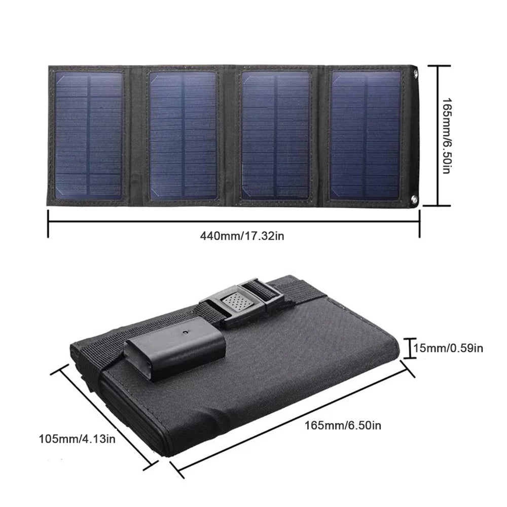 Removable ammoon USB Hiking Camping 20W Recharger Solar Solar , Portable Panel Mobilephone, for Folding Solar Panels