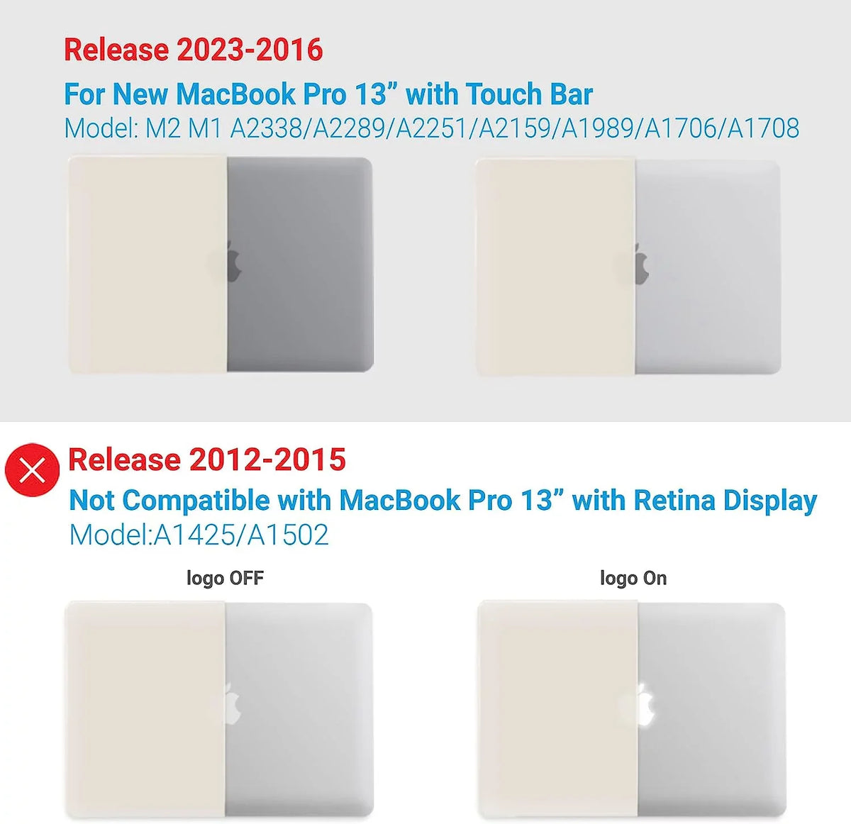 13 MacBook with A1708, M1 A2289 Case IBENZER M2 A2159 2021-2016 2022 Inch A2251 A1989 Compatible A2338 2023 A1706 Pro