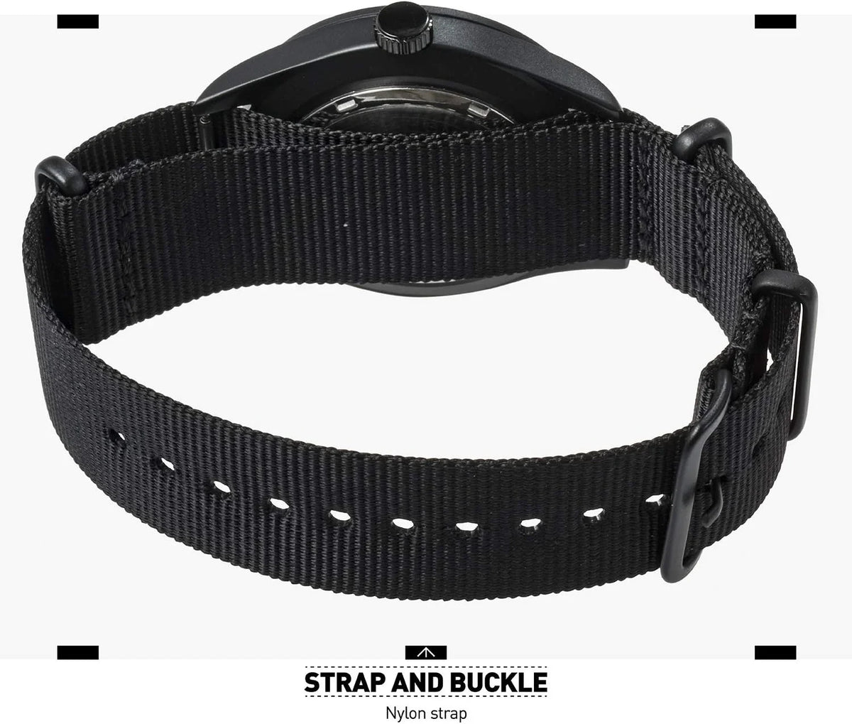 Nylon Hour Day with Wrist Watches Analog, for Military Men Field Black Sport Watch, Tactical 12/24 Work Waterproof Wristwatch, Date Outdoor Army Band Men's